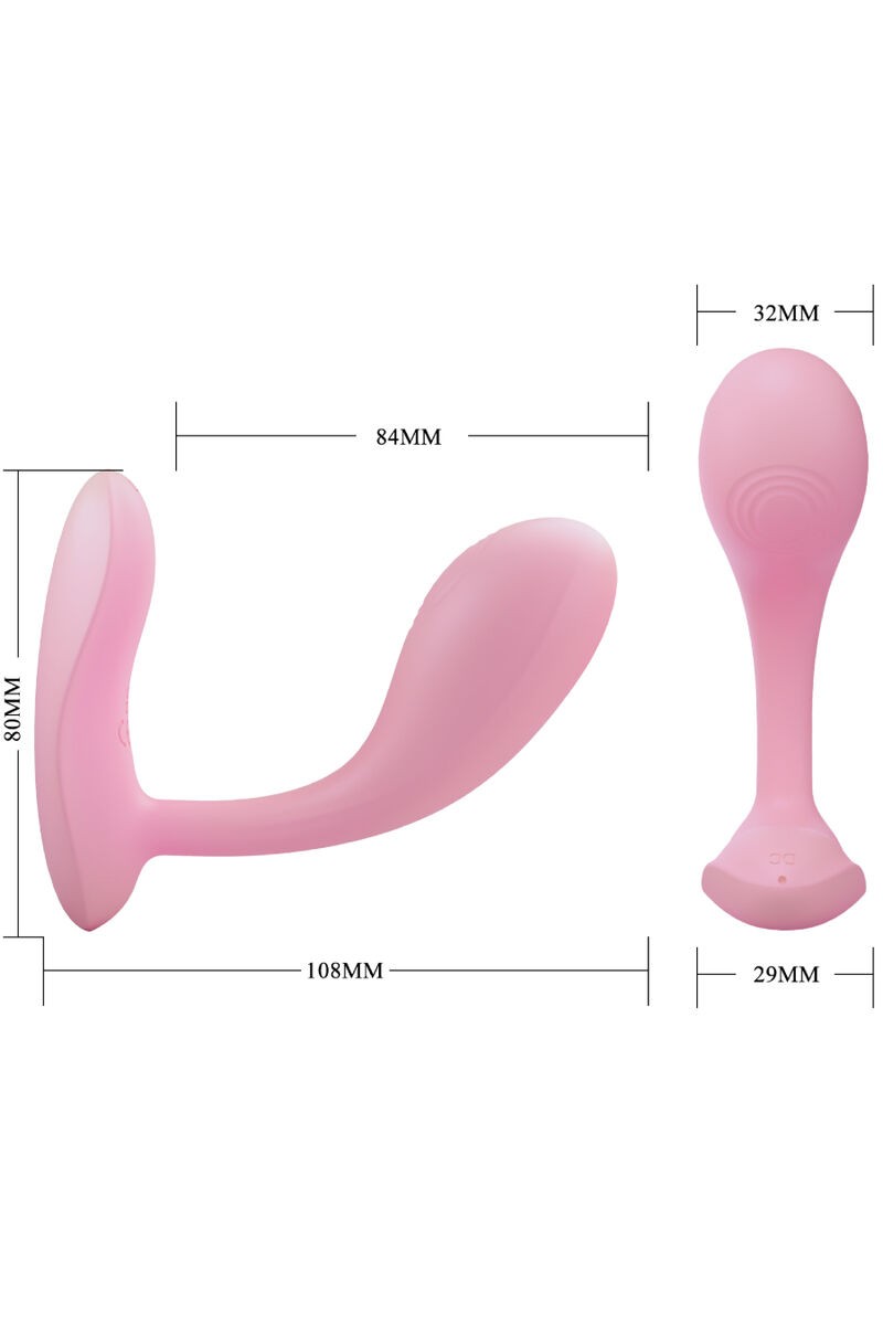 PRETTY LOVE - BAIRD G-SPOT 12 VIBRACIONES RECARGABLE ROSA APP