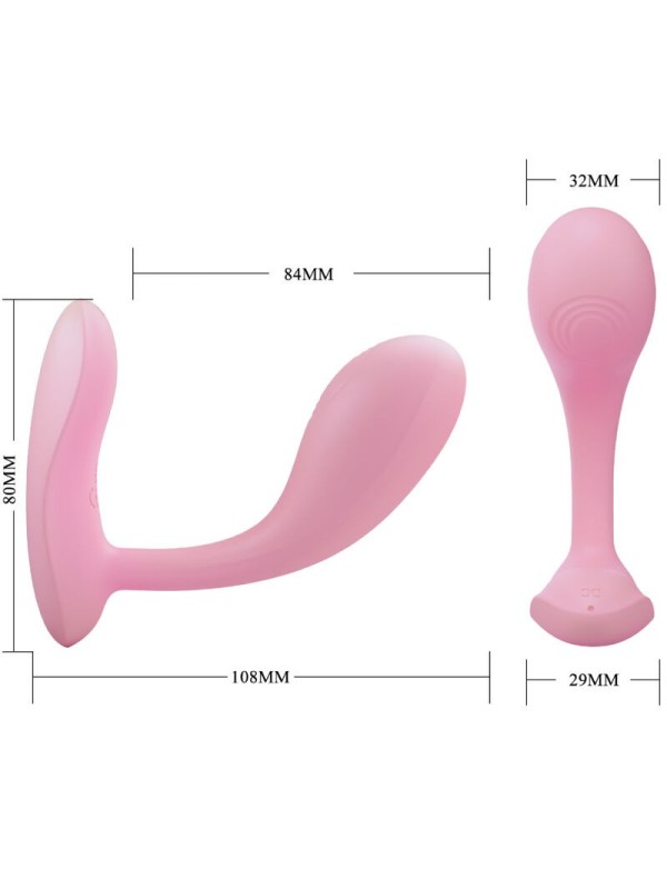 PRETTY LOVE - BAIRD G-SPOT 12 VIBRACIONES RECARGABLE ROSA APP