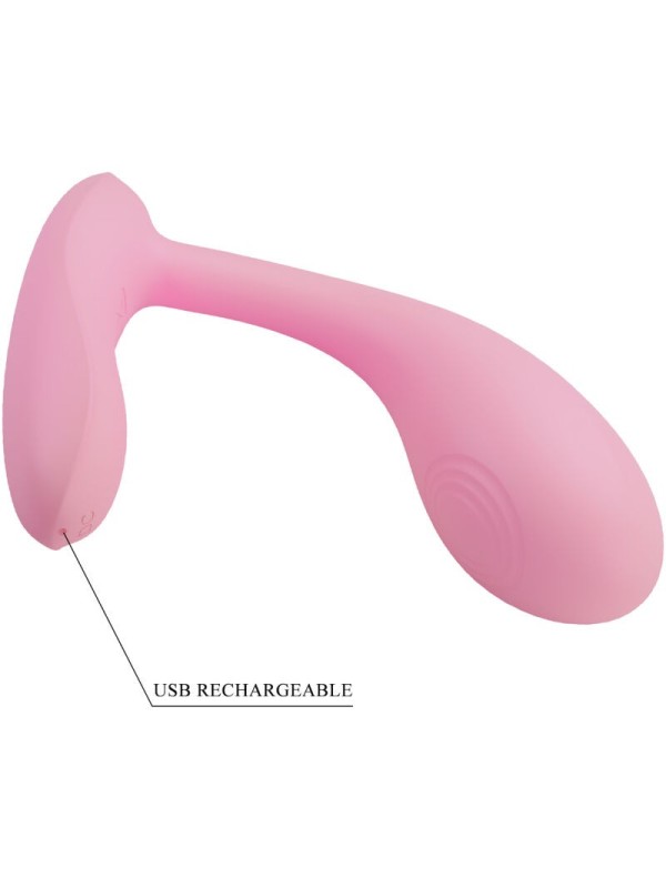 PRETTY LOVE - BAIRD G-SPOT 12 VIBRACIONES RECARGABLE ROSA APP