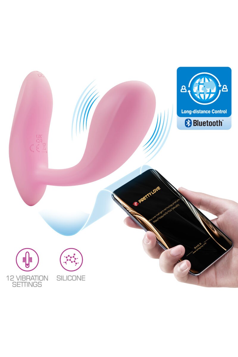 PRETTY LOVE - BAIRD G-SPOT 12 VIBRACIONES RECARGABLE ROSA APP