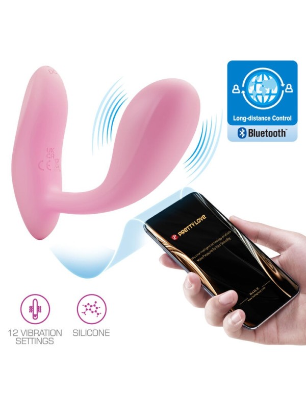 PRETTY LOVE - BAIRD G-SPOT 12 VIBRACIONES RECARGABLE ROSA APP
