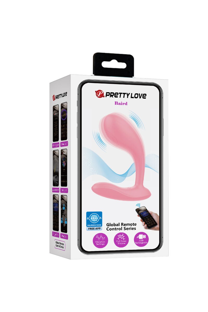 PRETTY LOVE - BAIRD G-SPOT 12 VIBRACIONES RECARGABLE ROSA APP