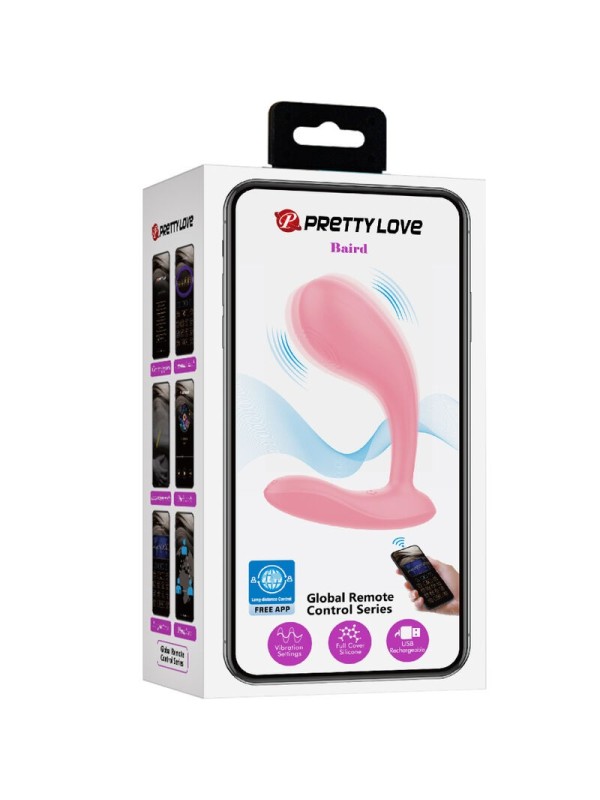 PRETTY LOVE - BAIRD G-SPOT 12 VIBRACIONES RECARGABLE ROSA APP