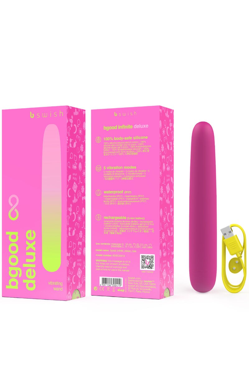 B SWISH - BGOOD INFINITE DELUXE VIBRADOR RECARGABLE SILICONA