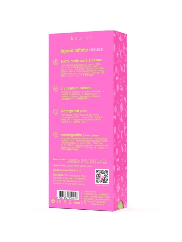B SWISH - BGOOD INFINITE DELUXE VIBRADOR RECARGABLE SILICONA
