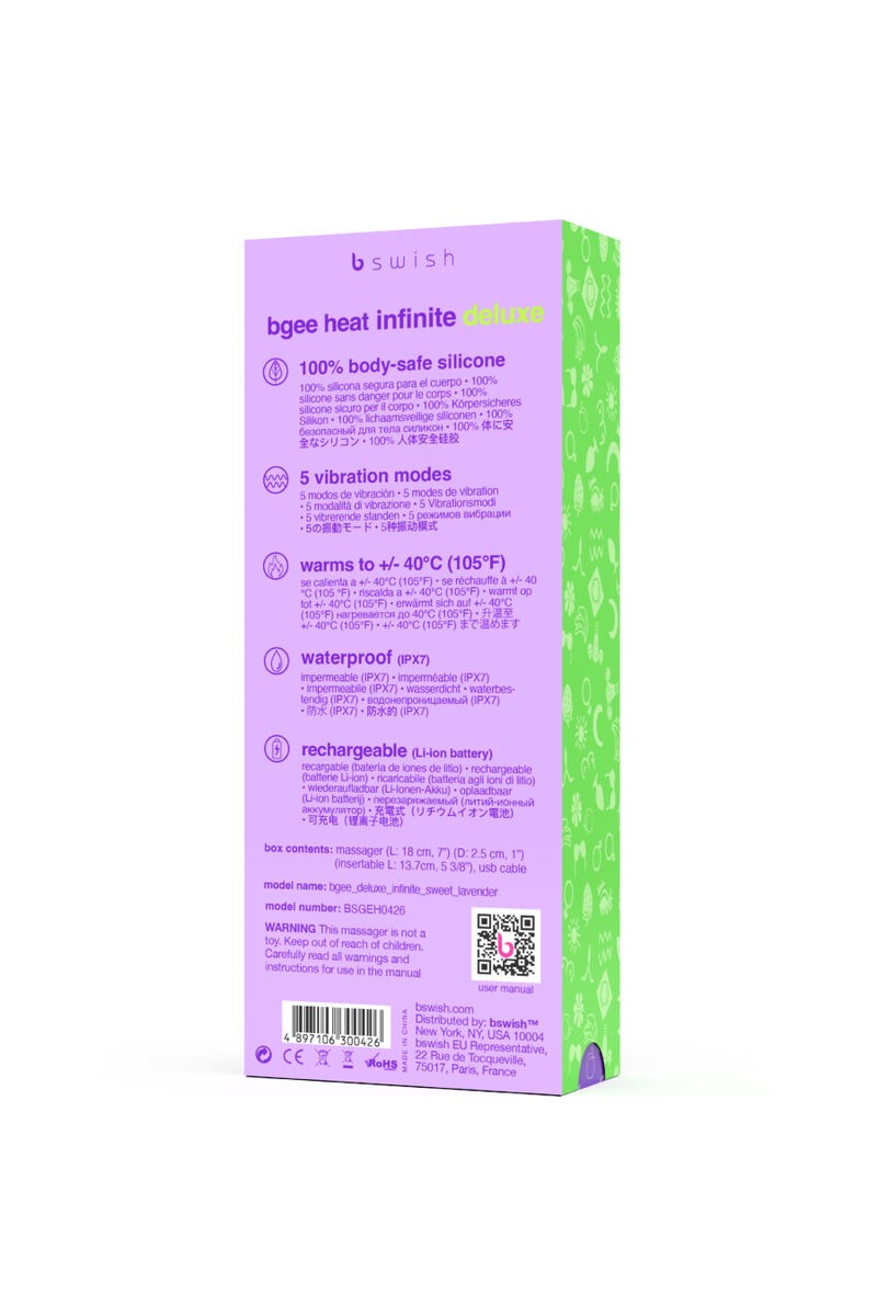 B SWISH - BGEE HEAT INFINITE DELUXE VIBRADOR RECARGABLE SILICONA