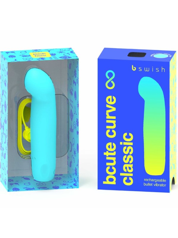 B SWISH - BCUTE CURVE INFINITE VIBRADOR RECARGABLE SILICONA AZUL