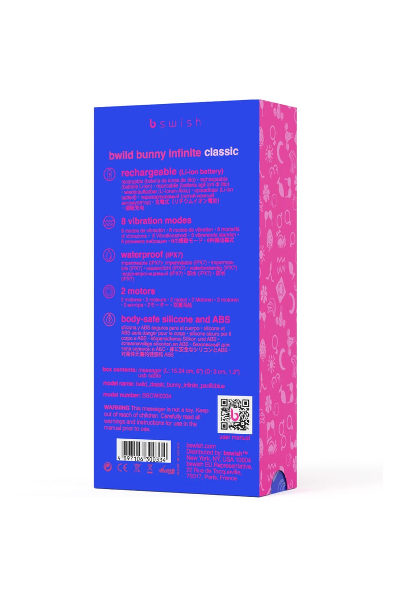 B SWISH - BWILD BUNNY INFINITE CLASSIC VIBRADOR RECARGABLE SILICONA