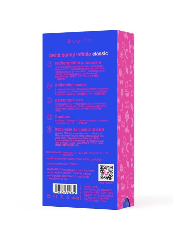 B SWISH - BWILD BUNNY INFINITE CLASSIC VIBRADOR RECARGABLE SILICONA