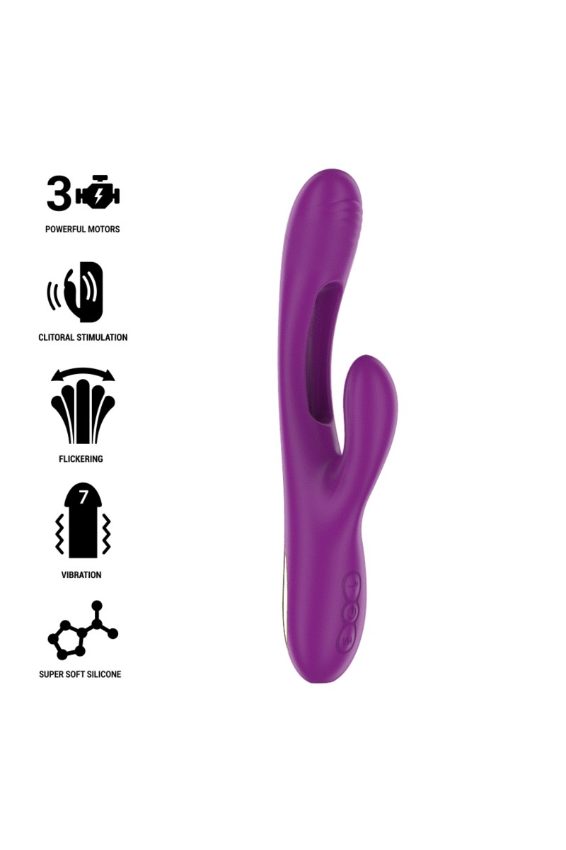 INTENSE - APOLO VIBRADOR RECARGABLE 7 VIBRACIONES CON LENGUA OSCILANTE