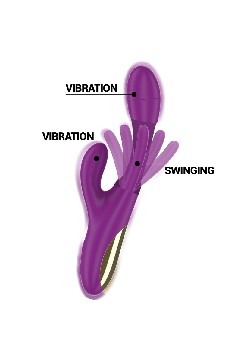 INTENSE - APOLO VIBRADOR RECARGABLE 7 VIBRACIONES CON LENGUA OSCILANTE