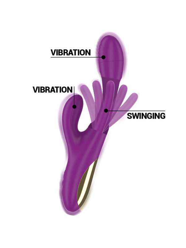 INTENSE - APOLO VIBRADOR RECARGABLE 7 VIBRACIONES CON LENGUA OSCILANTE