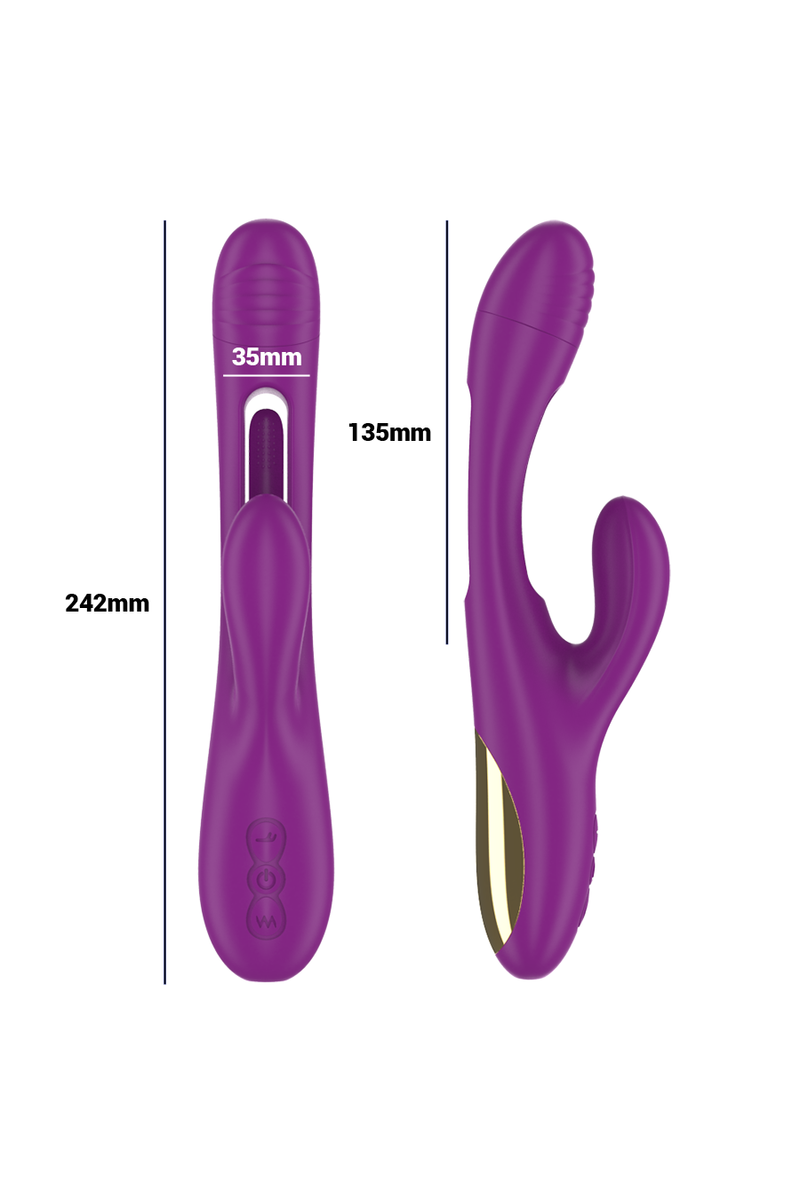 INTENSE - APOLO VIBRADOR RECARGABLE 7 VIBRACIONES CON LENGUA OSCILANTE