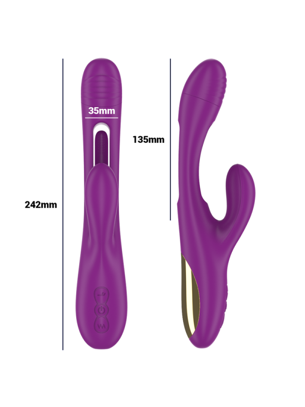 INTENSE - APOLO VIBRADOR RECARGABLE 7 VIBRACIONES CON LENGUA OSCILANTE