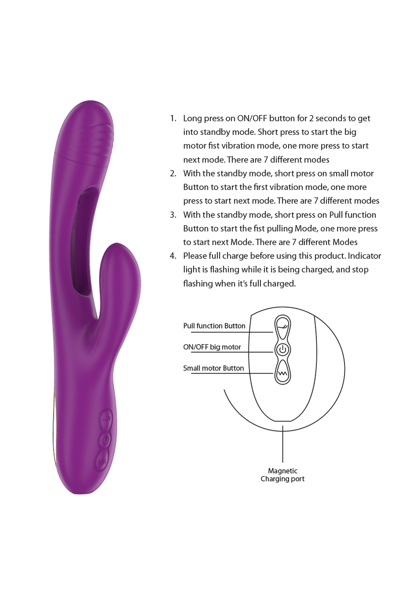 INTENSE - APOLO VIBRADOR RECARGABLE 7 VIBRACIONES CON LENGUA OSCILANTE