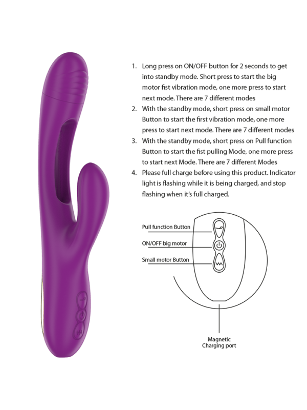 INTENSE - APOLO VIBRADOR RECARGABLE 7 VIBRACIONES CON LENGUA OSCILANTE
