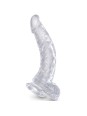 KING COCK - CLEAR PENE REALISTICO CURVADO 16.5 CM TRANSPARENTE