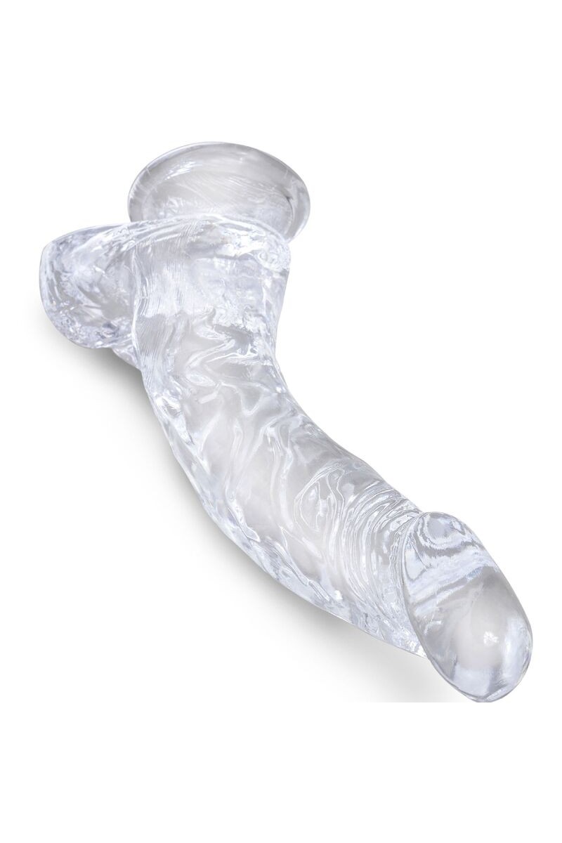 KING COCK - CLEAR PENE REALISTICO CURVADO 16.5 CM TRANSPARENTE