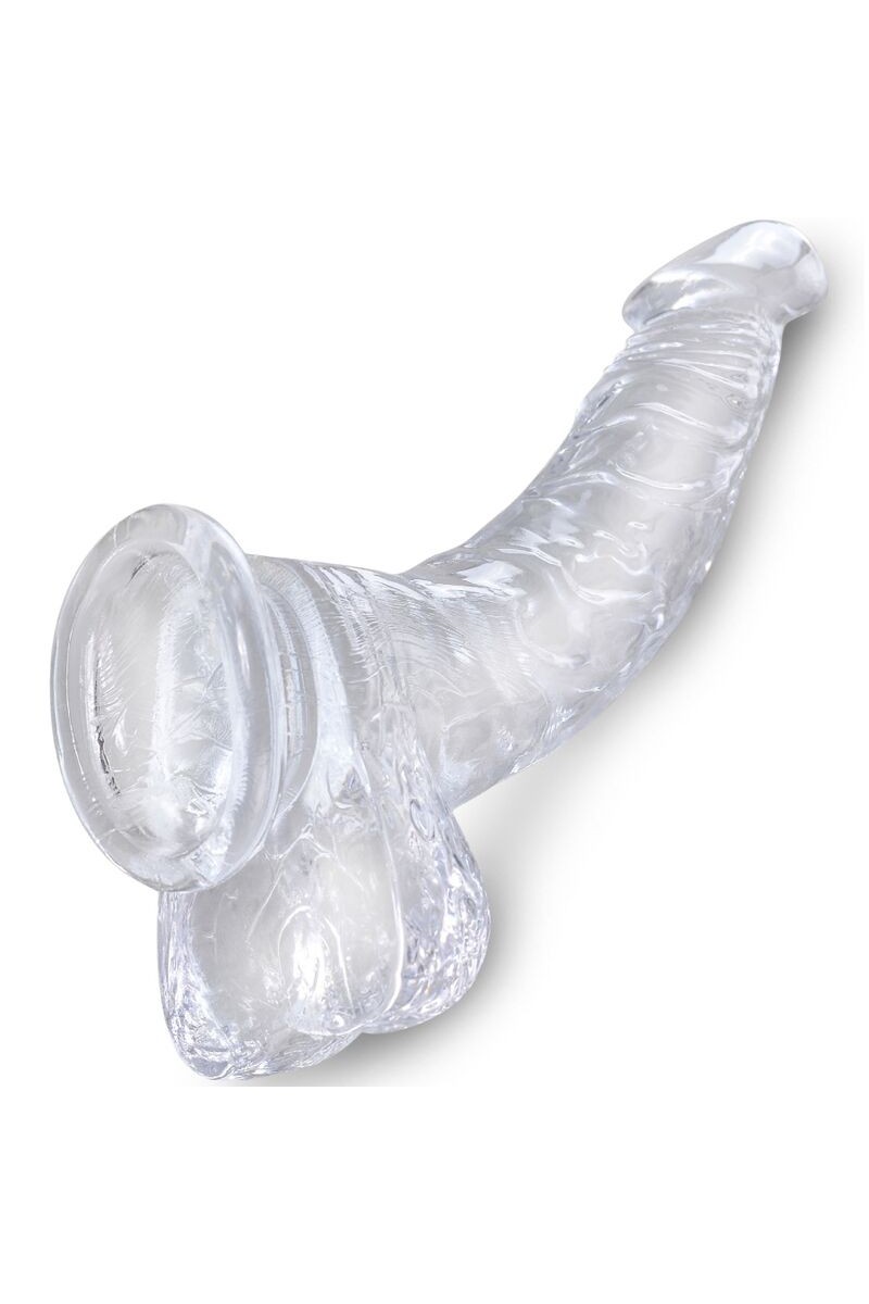 KING COCK - CLEAR PENE REALISTICO CURVADO 16.5 CM TRANSPARENTE