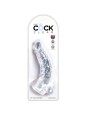 KING COCK - CLEAR PENE REALISTICO CURVADO 16.5 CM TRANSPARENTE