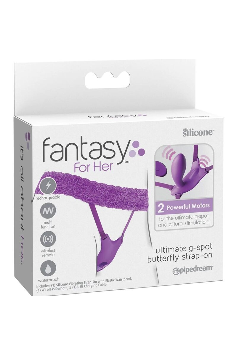 ARNES MARIPOSA G-SPOTVIBRADOR, RECARGABLE & CONTROL REMOTO VIOLETA