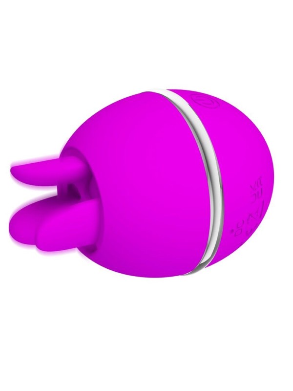 PRETTY LOVE - VIBRADOR DE SILICONA REDONDO GEMINI BALL MORADO