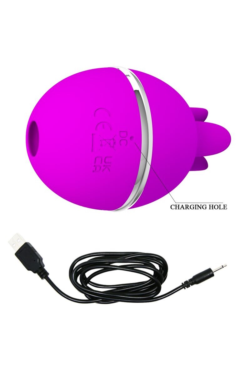 PRETTY LOVE - VIBRADOR DE SILICONA REDONDO GEMINI BALL MORADO