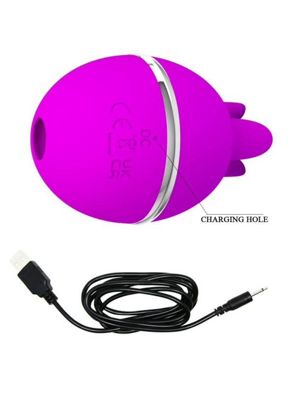 PRETTY LOVE - VIBRADOR DE SILICONA REDONDO GEMINI BALL MORADO