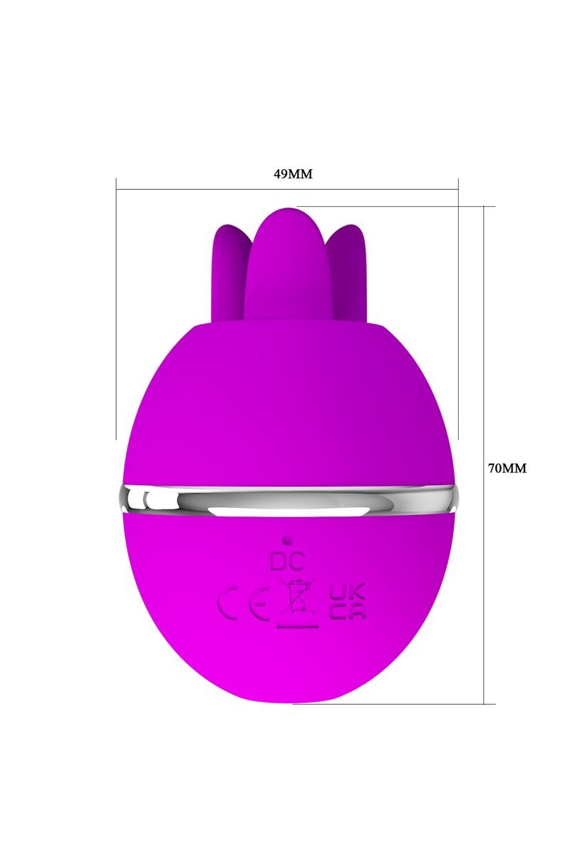 PRETTY LOVE - VIBRADOR DE SILICONA REDONDO GEMINI BALL MORADO