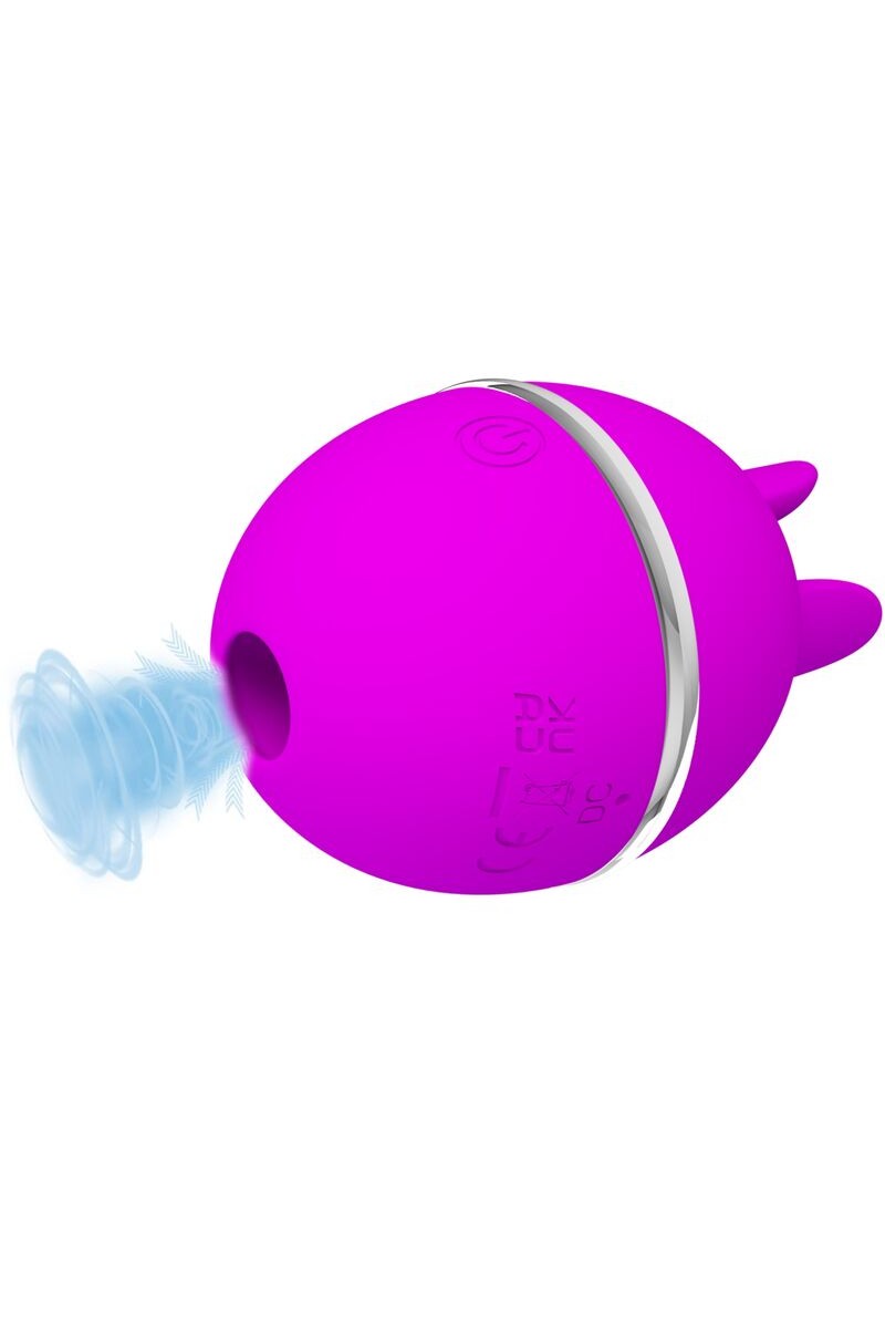 PRETTY LOVE - VIBRADOR DE SILICONA REDONDO GEMINI BALL MORADO