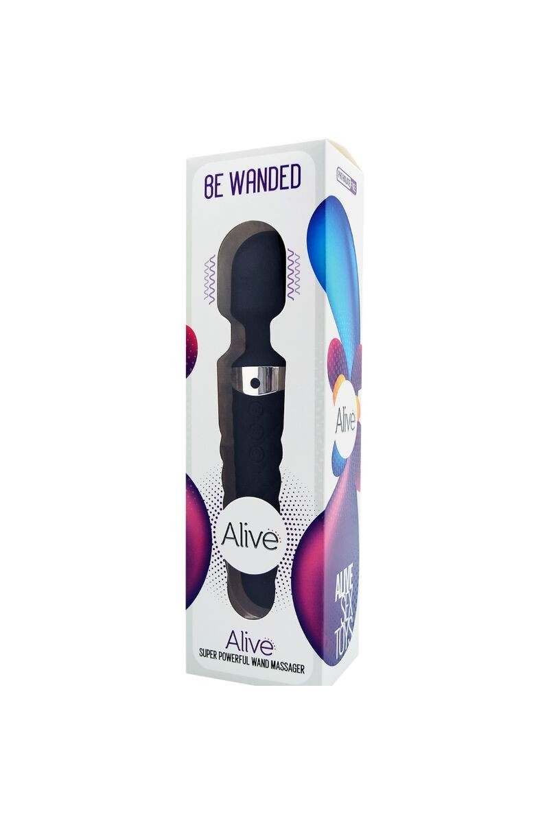 ALIVE - BE WANDED MASAJEADOR VIBRADOR NEGRO