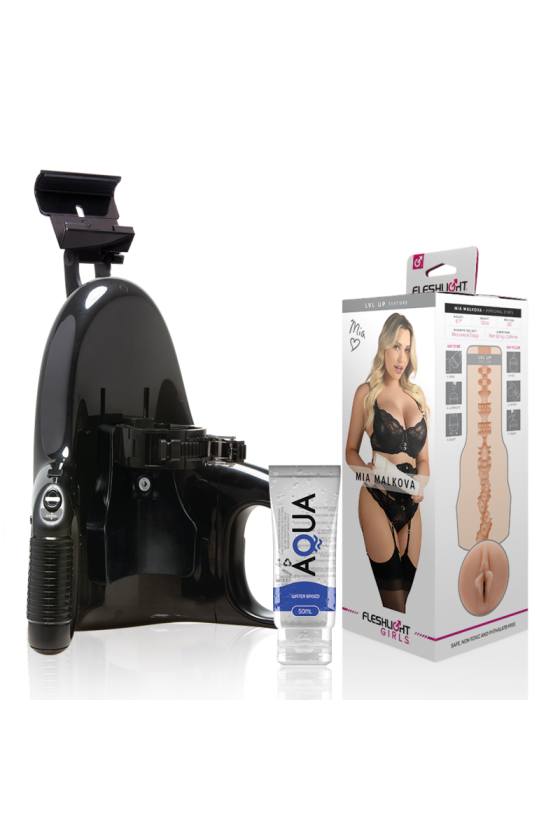 FLESHLIGHT - MIA MALKOVA VAGINA LVL UP + UNIVERSAL LAUNCH + LUBRICANTE