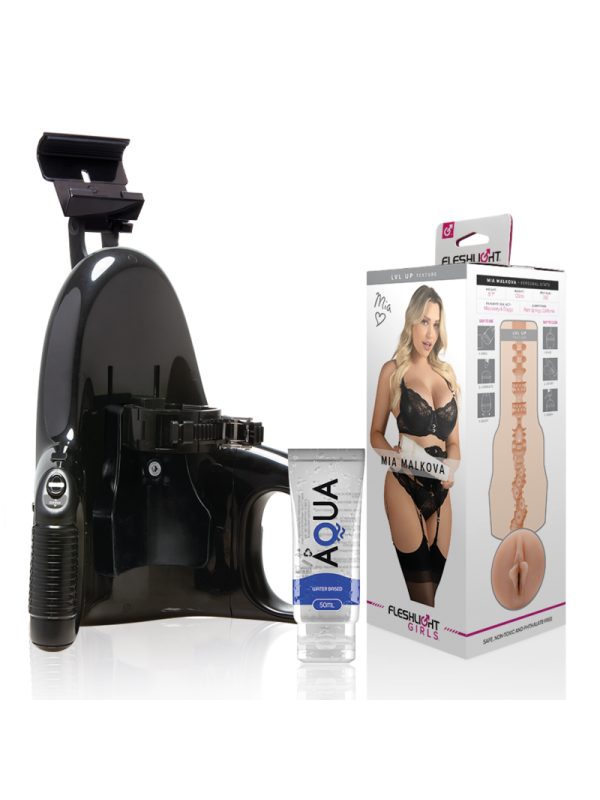 FLESHLIGHT - MIA MALKOVA VAGINA LVL UP + UNIVERSAL LAUNCH + LUBRICANTE
