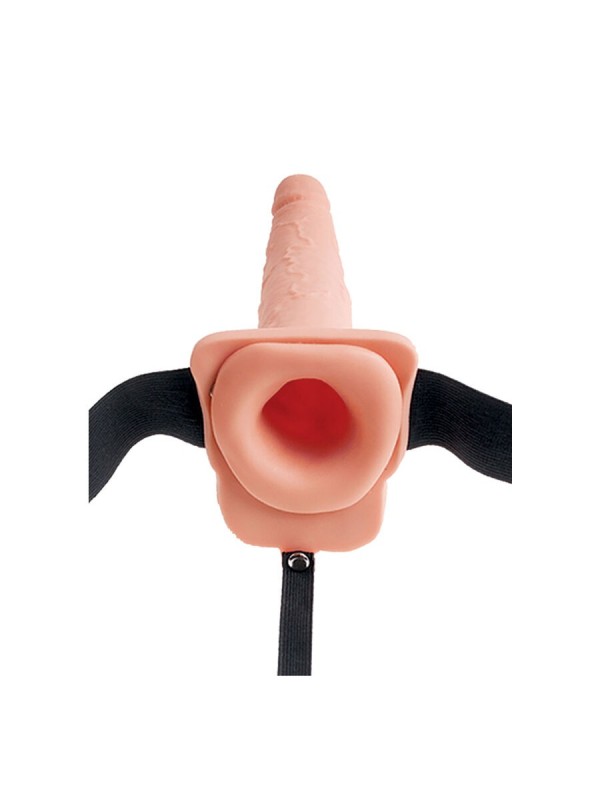 FETISH FANTASY SERIES - 9 ARNÉS CON PENE REALISTICO EYACULADOR 22,9CM