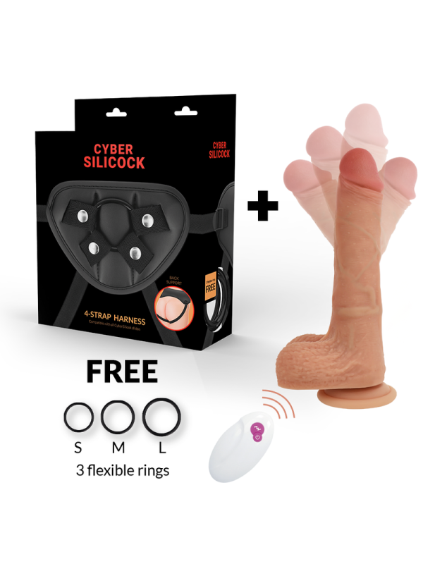 CYBER SILICOCK - ARNÉS SILICONA LIQUIDA MR RICK CONTROL REMOTO