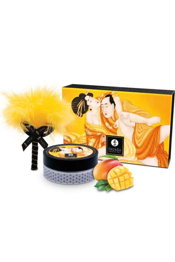 SHUNGA - KIT POLVOS DE MASAJE COMESTIBLE MANGO