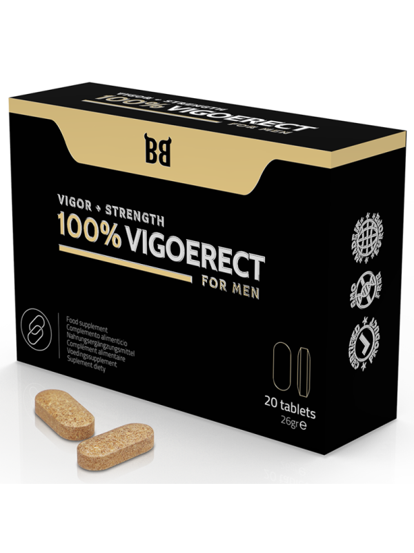 BLACK BULL - 100% VIGOERECT POTENCIADOR PARA HOMBRE 20 CÁPSULAS