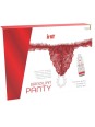 INTT RELEASES - PANTY BRASILEÑO ROJA CON PERLAS Y GEL LUBRICANTE 50 ML