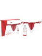 INTT RELEASES - PANTY BRASILEÑO ROJA CON PERLAS Y GEL LUBRICANTE 50 ML