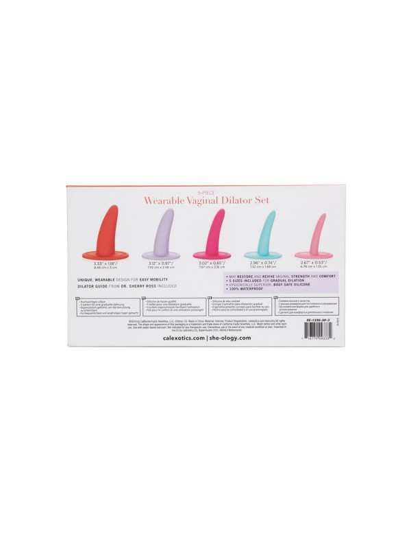 CALIFORNIA EXOTICS - KIT 5PC DILATADORES VAGINALES O ANALES MULTICOLOR