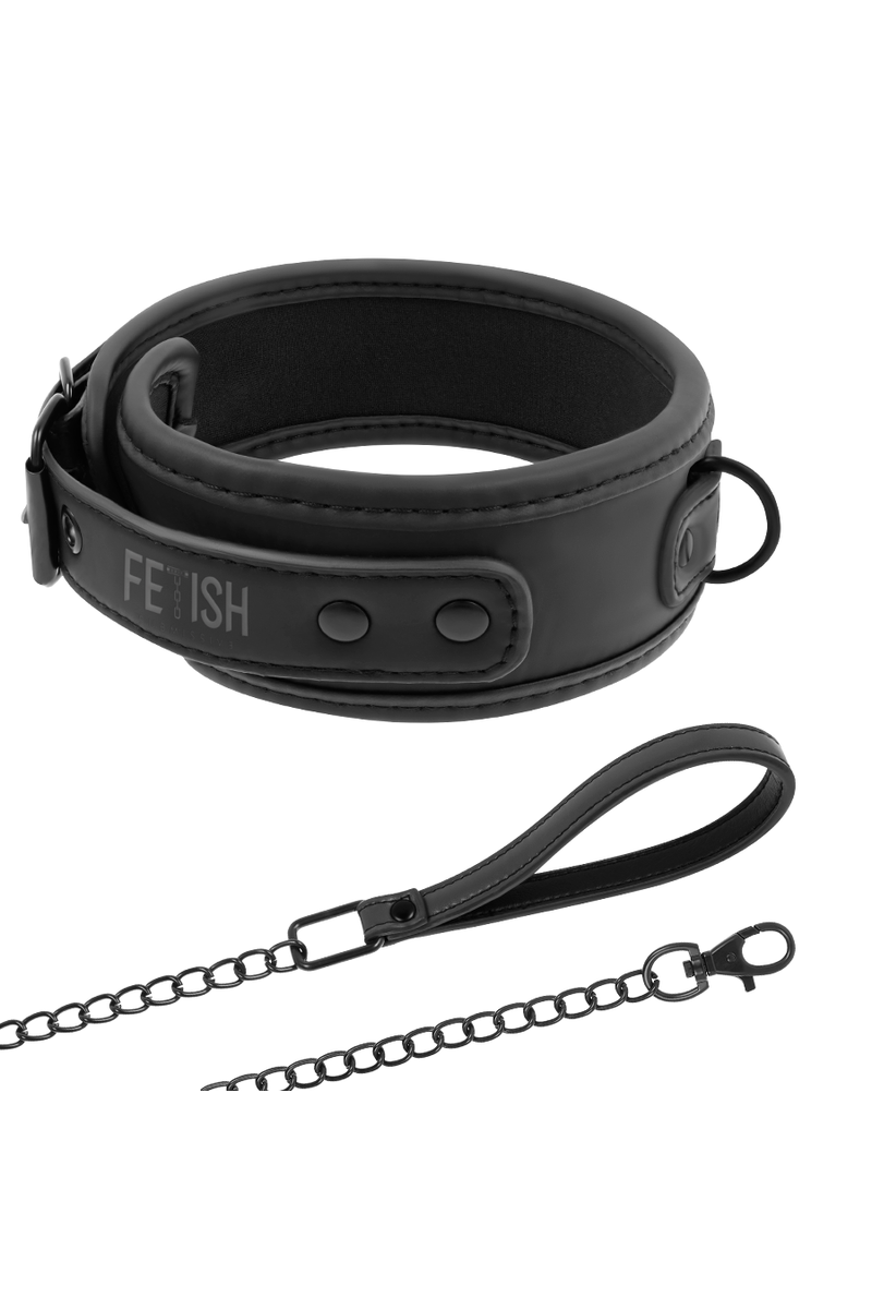 FETISH SUBMISSIVE - COLLAR CON CADENA CON FORRO DE NOPRENO