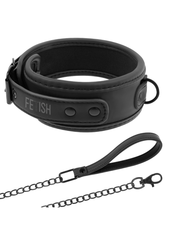 FETISH SUBMISSIVE - COLLAR CON CADENA CON FORRO DE NOPRENO