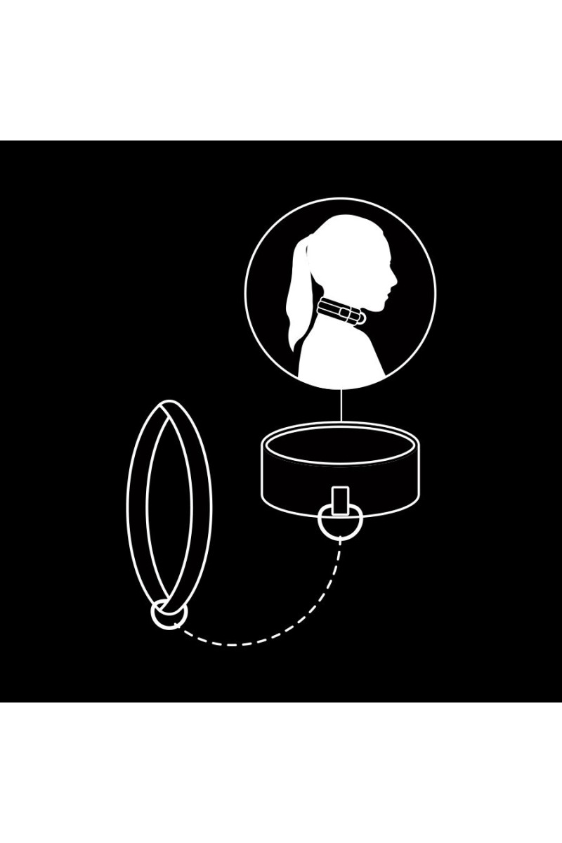 FETISH SUBMISSIVE - COLLAR CON CADENA CON FORRO DE NOPRENO