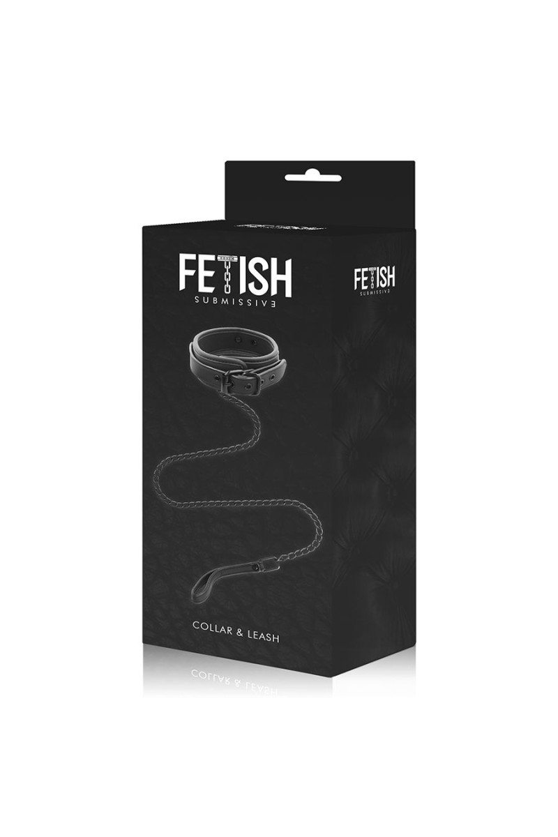 FETISH SUBMISSIVE - COLLAR CON CADENA CON FORRO DE NOPRENO