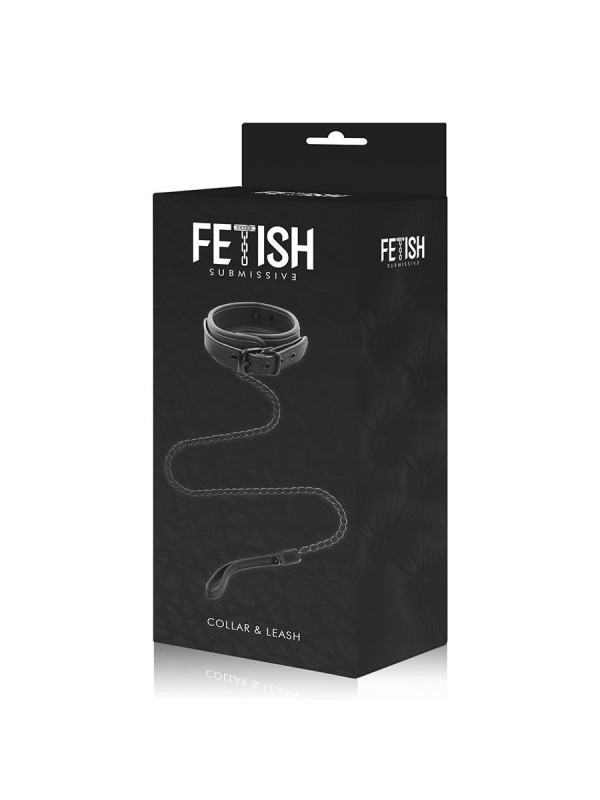FETISH SUBMISSIVE - COLLAR CON CADENA CON FORRO DE NOPRENO