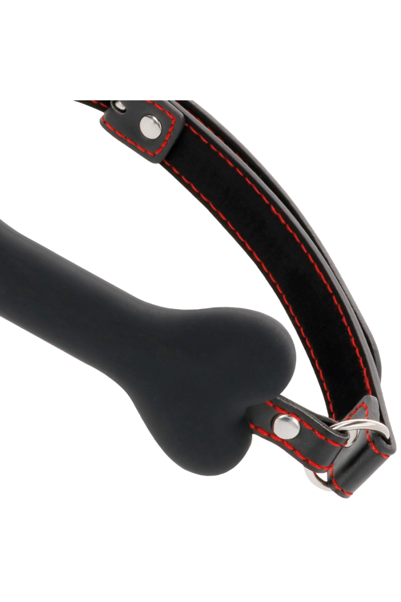 DARKNESS - MORDAZA SILICONA  HUESO NEGRO