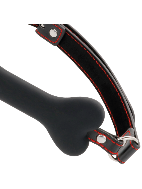 DARKNESS - MORDAZA SILICONA  HUESO NEGRO