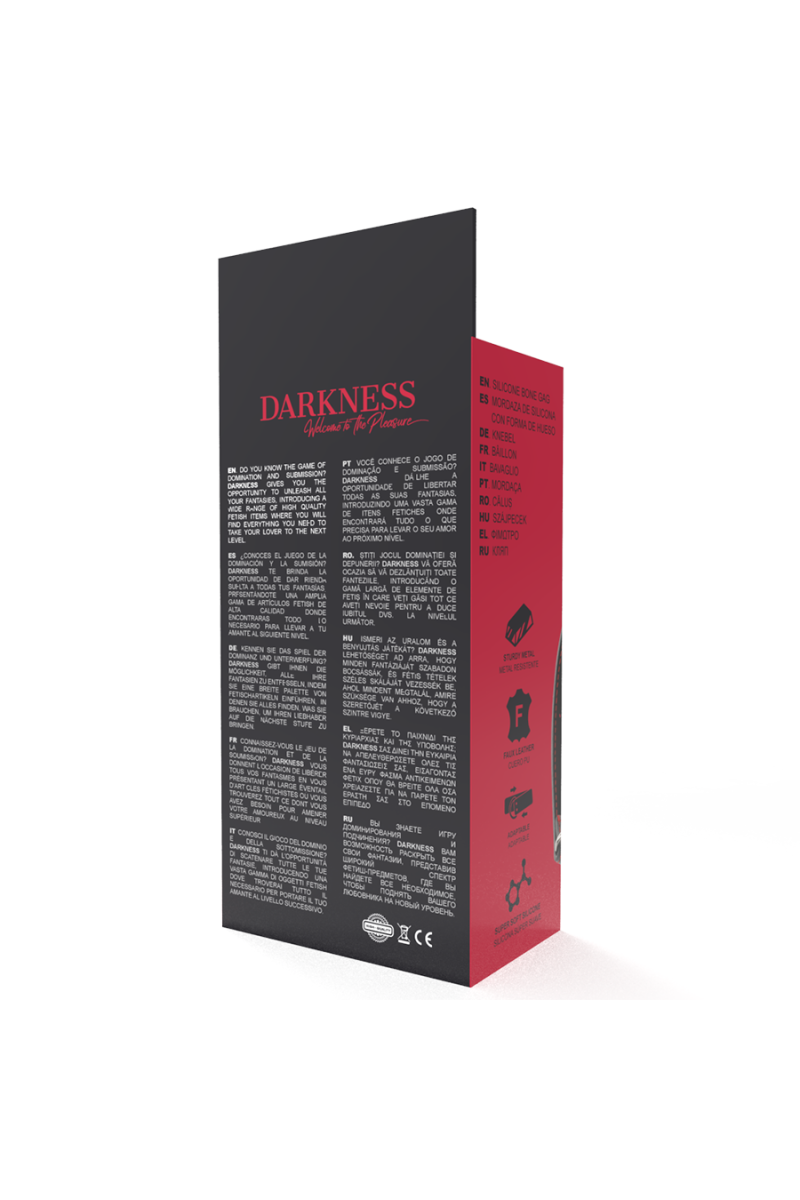 DARKNESS - MORDAZA SILICONA  HUESO NEGRO