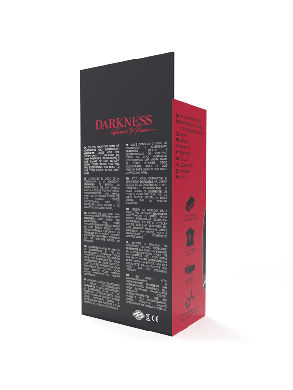 DARKNESS - MORDAZA SILICONA  HUESO NEGRO