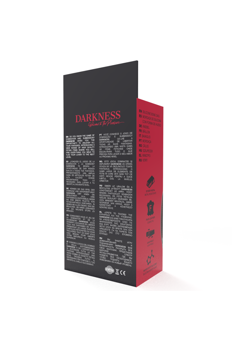 DARKNESS - MORDAZA SILICONA  HUESO ROJO